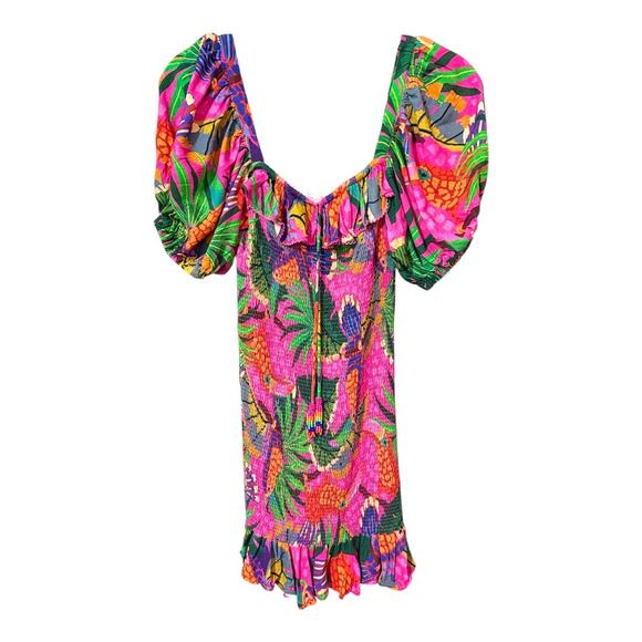 FARM Rio Painted Toucans Mini Dress In Pink XS - Picture 5 of 8